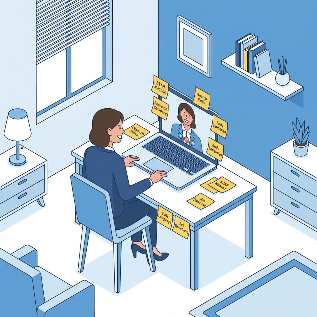 【2026年卒】Web面接の「カンペ」はどこまで許される？バレない配置と目線のコツ、トラブル回避の環境設定マニュアル