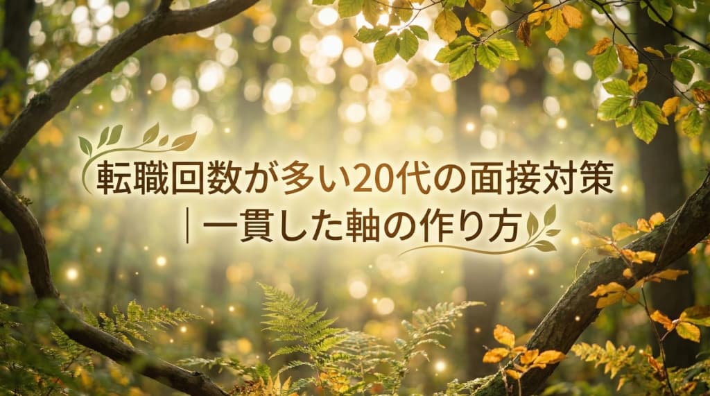 【ストーリー例文】転職回数が多い20代の面接対策|一貫した軸の作り方