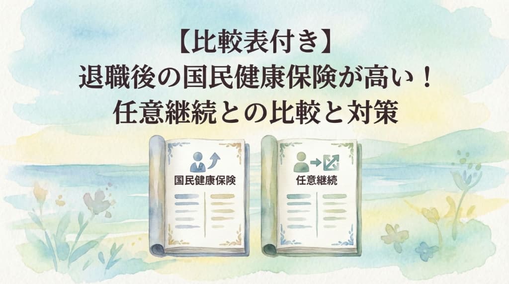 【比較表付き】退職後の国民健康保険が高い！任意継続との比較と対策